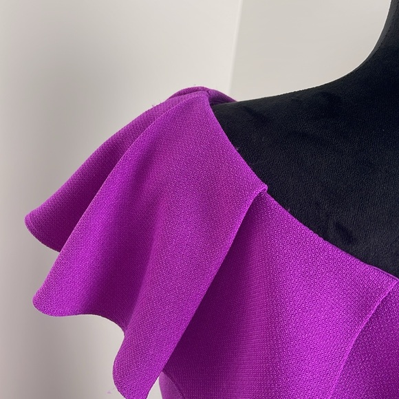 Antonio Melani Elegant Purple Ruffle Dress Ladies Size 8-FRIDAY SALE! - Picture 7 of 13